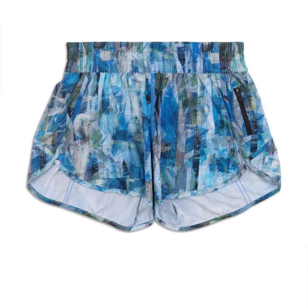 Lululemon Tracker Shorts Sun Dared Multi Blue Women Size 10